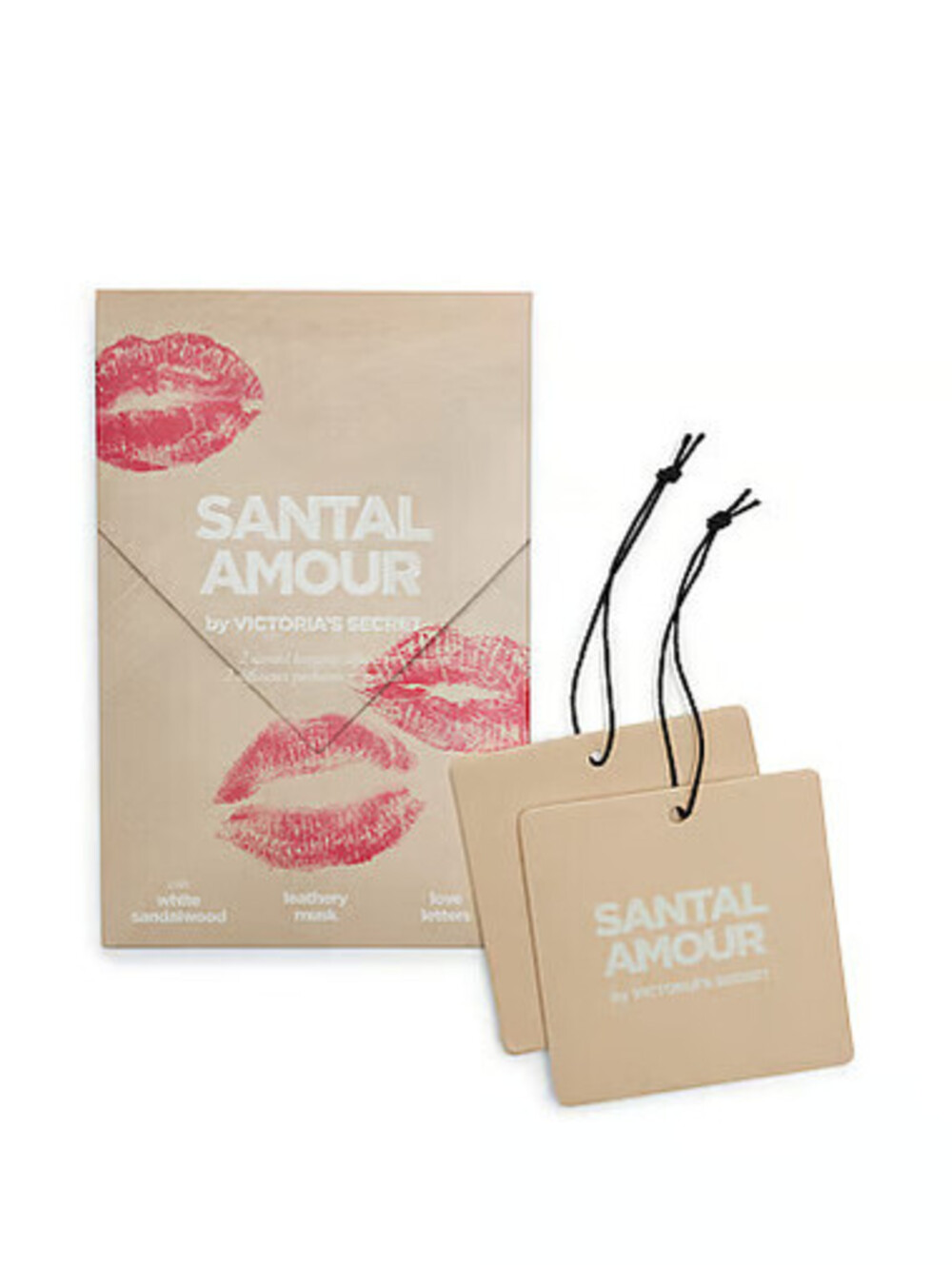 VICTORIAS SECRET SANTAL AMOUR SCENTED HANGING DIFFUSERS AIR FRESHENERS 2 PACK